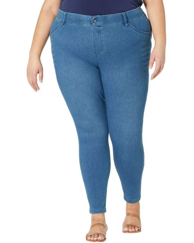 Hue Plus Size High-waist Ultra Soft Denim Leggings - Blue