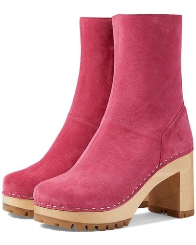 Swedish Hasbeens Two-piece Boot - Red