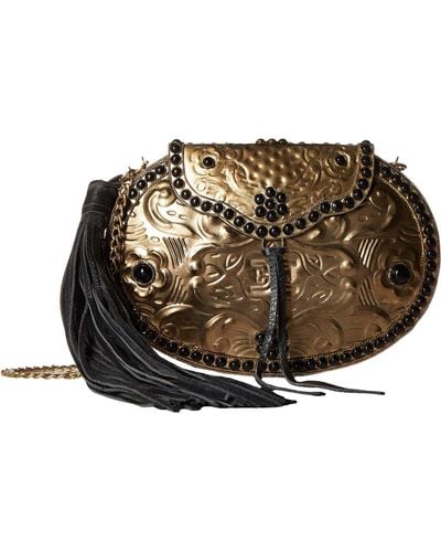 Sam Edelman Rosaleen Metal Box (brass) Clutch Handbags - Black