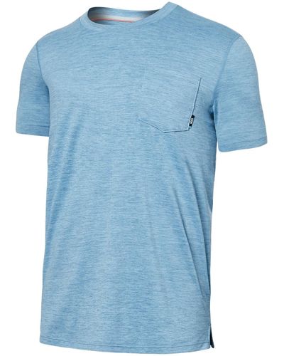 Saxx Underwear Co. Droptemp All Day Cooling Short Sleeve Pocket Tee - Blue