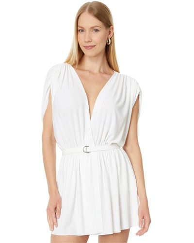 Norma Kamali Athena Super Mini Dress - White