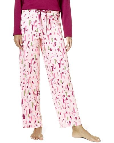 HUE womens Printed Knit Capri Sleep Pant Pajama Bottom, White - Garden,  Medium US 