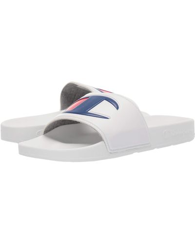 Champion White Ipo Slide Sandals