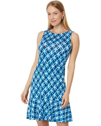 Tommy Bahama Darcy Lovely Lattice Sleeve Dress - Blue