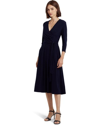 Lauren by Ralph Lauren Jersey-matte Midi Dress - Blue