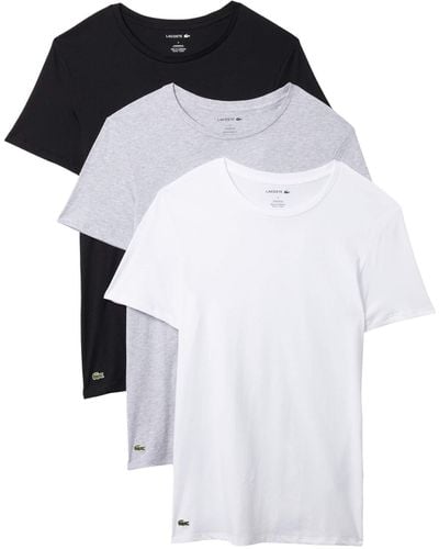 Lacoste 3-pack Crew Neck Slim Fit Essential T-shirt - Black