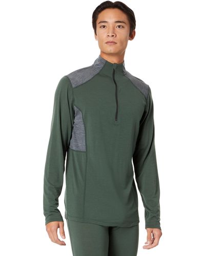 Hot Chillys Clima-wool Zip-t - Green