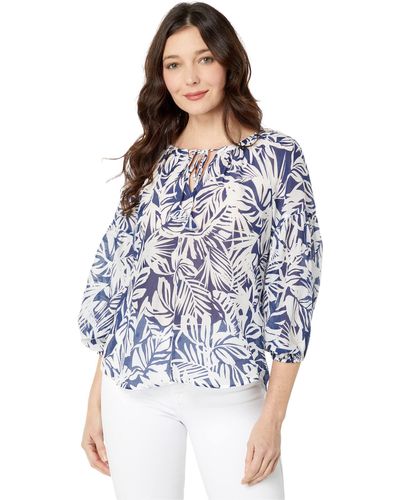 Tommy Bahama All My Fronds Top 3/4 Sleeve - Blue