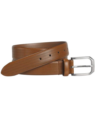 Johnston & Murphy Micro Perf Belt - Brown