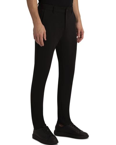 Bugatchi Flat Front Casual Pants - Black