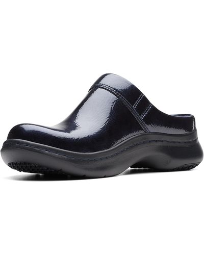 Clarks ClarksPro Clog Women's Shoes Black Leather : 6.5 B - Medium