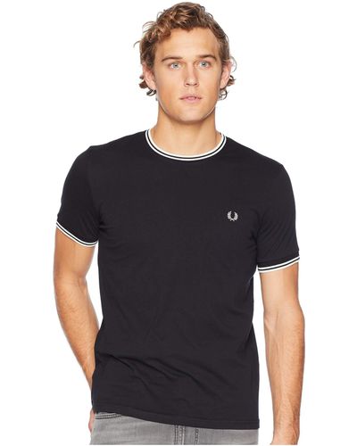 Fred Perry Twin Tipped Ringer T-shirt - Black