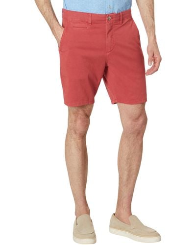 Johnnie-o Nassau Garment Dyed And Washed Stretch Shorts - Red