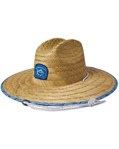 Southern Tide Fintastic Straw Sun Hat - Blue