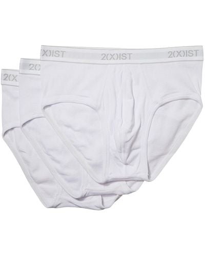 2xist 2(x)ist 3-pack Essential Contour Pouch Brief (white New Logo) Underwear