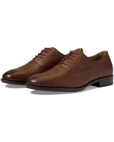 BOSS Colby Oxford Shoes In Grain Leather - Brown