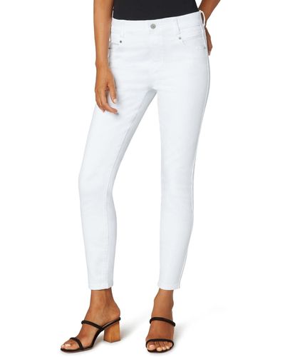Liverpool Los Angeles Petite Gia Glider Pull-on Ankle Skinny In Bright White