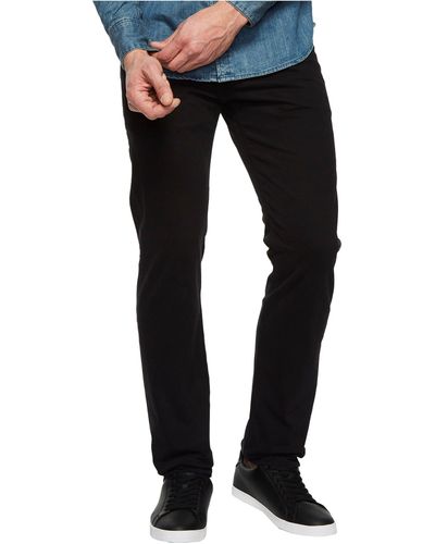 AG Jeans Tellis Modern Slim Leg Sud Sueded Stretch Sateen In Super Black
