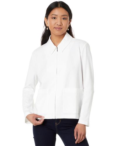 Eileen Fisher Classic Collar Jacket - White
