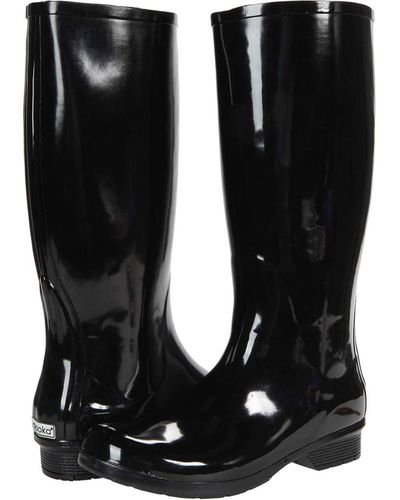 Chooka Polished Tall Rain Boots - Black