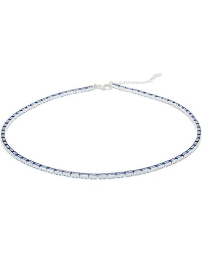 Madewell Tennis Collection Baguette Crystal Necklace - White