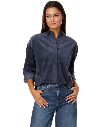 Madewell Variegated Corduroy Button-up Shirt - Blue