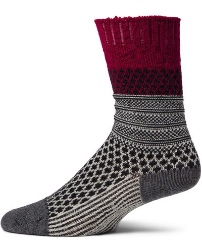 Smartwool Everyday Popcorn Cable Crew Socks - Brown