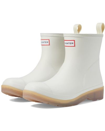 HUNTER Play Short Translucent Sole Boot - White