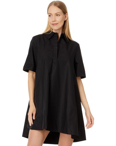 English Factory A-line Short Sleeve Shirt Dress - Black