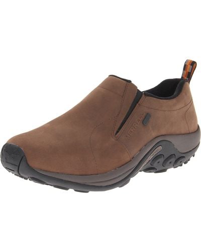 Merrell Jungle Moc Nubuck Waterproof Slip-on Shoe,brown,11 M Us - Black