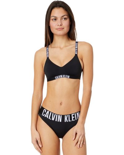 Calvin Klein Modern Seamless Naturals Lightly Lined Bralette Qf7691 In Black