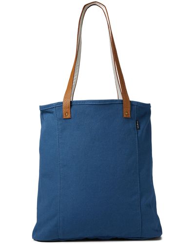 L.L. Bean Leather Handle Essential Tote Bag - Blue