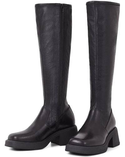 Vagabond Shoemakers Dorah Leather Tall Stretch Boot - Black