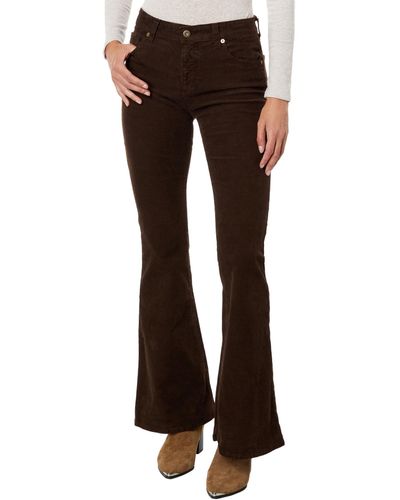 AG Jeans Angeline Mid-rise Flare In Sulfur Bitter Chocolate - Brown