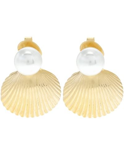 Kate Spade Reef Treasure Shell Studs Earrings - White