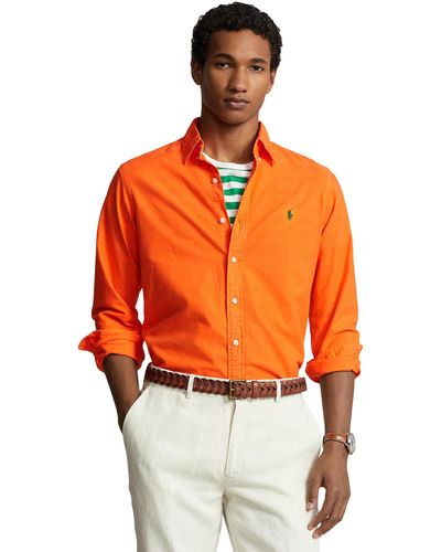 Polo Ralph Lauren Classic Fit Garment-dyed Oxford Shirt - Orange