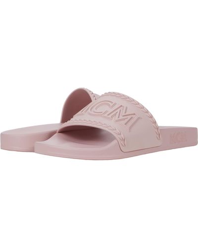 Neon pink mcm online slides