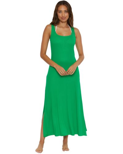 Becca Mykonos Rib Maxi Dress - Green