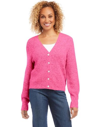 Karen Kane Button-up Cardigan - Pink