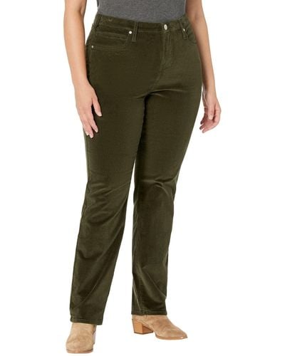 Jag Jeans Plus Size Ruby Mid-rise Straight Leg Pants - Green
