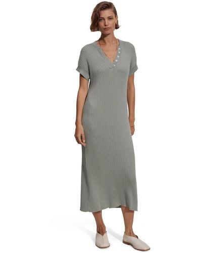 Varley Aria Knit Midi Dress - Gray