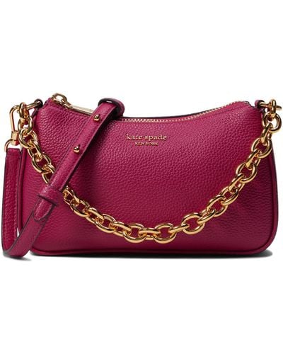 Kate Spade Jolie Pebbled Leather Small Convertible Crossbody - Red