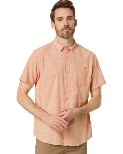 Hurley One Only Stretch Short Sleeve Woven - Orange