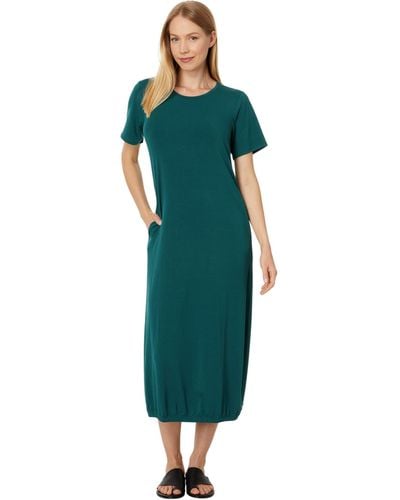 Eileen Fisher Plus Size Lantern Dress - Green