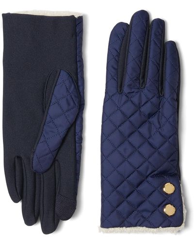 Lauren by Ralph Lauren Printed Barn Glove With Sherpa Trim - Blue
