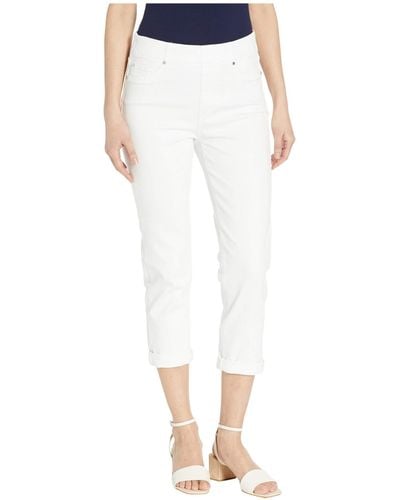 Liverpool Los Angeles Chloe Pull-on Crop Rolled Cuff In Bright White