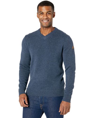 Fjallraven Ovik V-neck Sweater - Blue