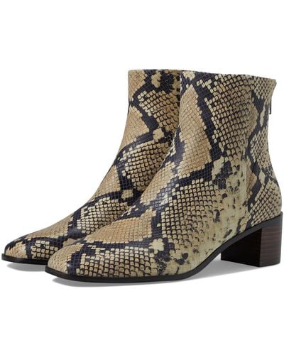 Madewell The Essex Ankle Boot In Snakeskin-stamped Leather - Black