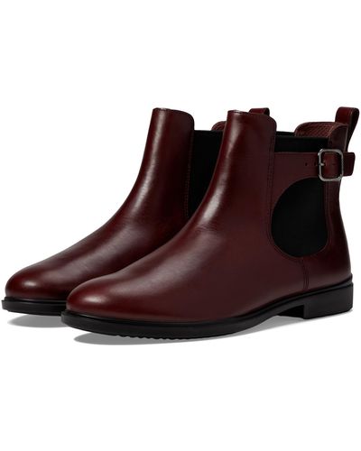 Ecco Dress Classic Chelsea Buckle Ankle Boot - Red