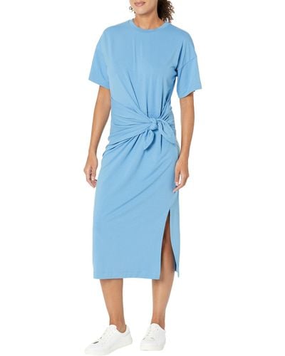Sweaty Betty Knot Front Midi Dress - Blue